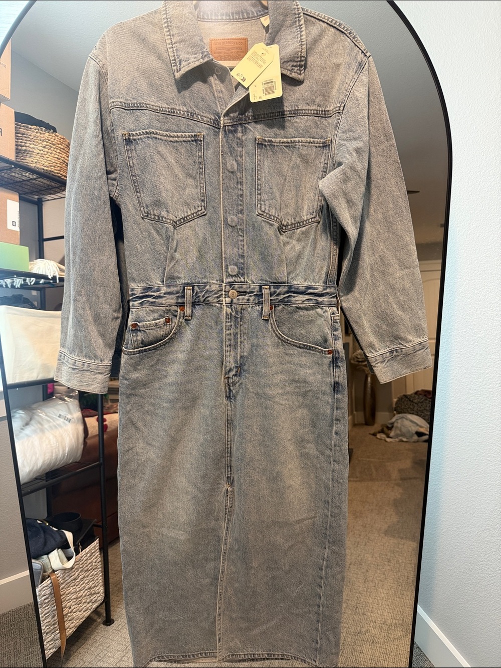 NWT Levi’s Western Denim Midi Dress Feeling This Size 29 $118